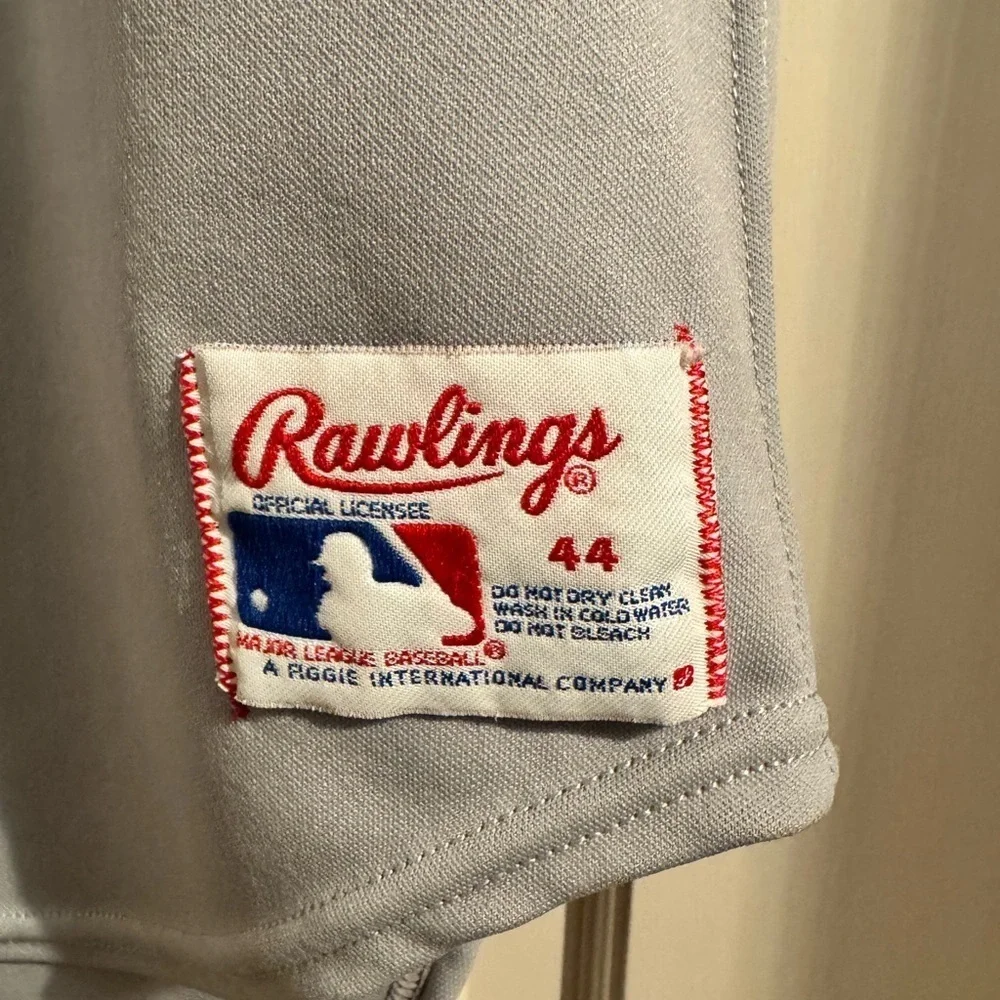 VTG Baltimore Orioles Rawlings Road Jersey 80s/90s Gray Size 44 Embroidered